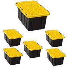 While storage bins are useful, the looks of it can be very boring. Buy 17 Gallon Tough Storage Bin With Lockable Lid Pack Of 6 Heavy Duty Construction Industrial Grade Plastic Tote Multiple Use Stackable Nesting Container Online In Senegal B091ywsm87