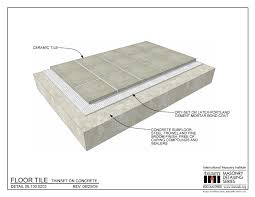 06 130 0203 Floor Tile Thinset On Concrete International Masonry Institute
