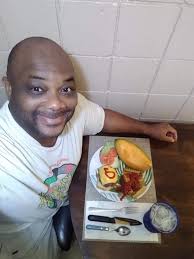 fancy hamburgers homemade french fries. happy Saturday everybody.