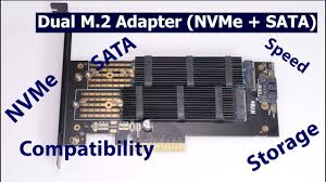 Designed for the latest generation of nvme drives, the card features an upgraded power supply that provides up to 14w of power per drive, as well as a large heatsink and active fan. Dual M 2 Adapter Nvme And Sata On One Card Speed And Flexibility Youtube