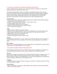 This course will help you create application letters that effectively complement a cv. 1 Six Months Internship For International Marketing Assistant In Uk