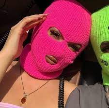 #ira #balaclava #grunge gangster style, gangsta girl, mask girl. Ski Mask Friends Ski Mask Thug Girl Hot Pink Ski