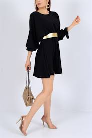 49 95 Tl Siyah Yarasa Kol Aerobin Elbise 25902b Modamizbir 2020 Elbise Mankenler The Dress