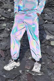 Ideal for the gym or lounging in style. Man Rainbow Reflective Jogger Boohooman