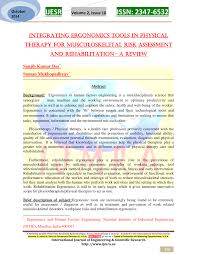 Pdf Integrating Ergonomics Tools In Physical Therapy For