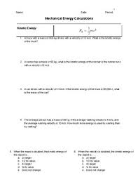 Potential energy problems worksheet in a learning medium can be used to check pupils skills and knowledge by answering questions. Kinetic Energy And Potential Energy Practice Problems Worksheet Or Quiz