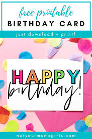 The greatest categorical resource of free printable birthday cards! Free Printable Birthday Card Half Fold Not Your Mom S Gifts
