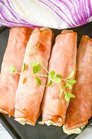 Low Carb Keto Ham Roll Ups Are A Gluten Free Keto Friendly Appetizer Recipe You Can Whip Up In Less Than Ham Roll Ups Appetizer Recipes Low Carb Appetizers
