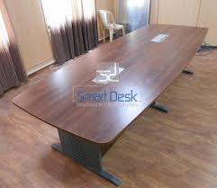 Find smaller, more intimate round tables with metal bases for impromptu meetings or brainstorming sessions. Meeting Table Brown Conference Table Manufacturer From Bengaluru