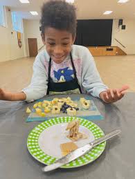 Student successfully and independently cooking