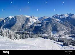 View from mount Rosskopf to Spitzing with Spitzingsee, Bavarian Prealps,  Upper Bavaria, Germany Stock Photo - Alamy