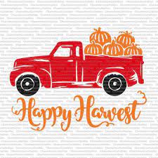 Download Happy Harvest Truck With Pumpkins Svg Png Dxf Eps Cricut Projects Vinyl Cricut Halloween Vinyl Projects