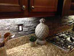 Moreover natural stone colors are the perfect backdrop. Grey Stone Backsplash Added A Nice Rustic Industrial Look That Our Kitchen Was Needing Stacked Stone Backsplash Natural Stone Backsplash Stone Backsplash
