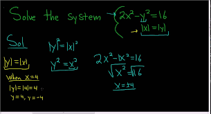 Solve The Nonlinear System Of Equations 2x 2 Y 2 16 X Y Systems Of Equations Equations Quadratics