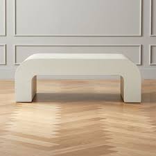 Horseshoe Ivory Lacquered Linen Coffee Table Reviews Cb2 In 2020 Minimalist Coffee Table Coffee Table Furniture