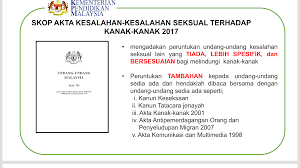 Terdapat tujuh bahagian dan 28 seksyen di bawah akta 792. Panduan Guru Kaunseling Mengendalikan Jenayah Seksual Kanak Kanak Guru Kaunseling Nurhaiza Che Mat