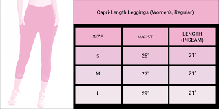 Yoga Pants Size Chart Kayaworkout Co