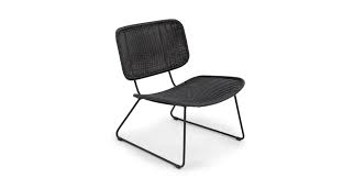 Patio Lounge Chair Spare But Beautiful In Its Simplicity The Rumi Lounge Chair Is M Mid Century Modern Lounge Chairs Black Lounge Chair Lounge Chair Outdoor