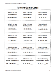 Here S A Lesson Plan Board Game And Task Cards For Thinking About Numerical Patterns Math Patterns Math Lesson Plans Third Grade Math