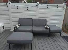 Dhp thomas metal daybed and trundle set, full over twin. Mainstays Moss Falls 3pc Outdoor Sofa Daybed Set Grey Black Walmart Com Walmart Com