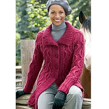 Mary maxim knit crochet patterns kiddlie doll clothes in crafts, needlecrafts yarn, crocheting vintage knits : Free Knitting Pattern Features Elegant Cables Running The Length Of The Jacket Raglan Sleeve Shapin Knit Cardigan Pattern Knit Patterns Knitting Patterns Free