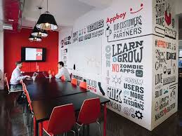 Want to save 15% on your order? 34 Inspiring Typography Wall Mural Designs Bashooka Office Wall Design Office Wall Graphics Office Mural