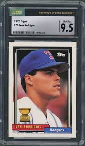 1992 Topps Ivan Rodriguez All-Star Rookie #78 CSG Mint+ 9.5