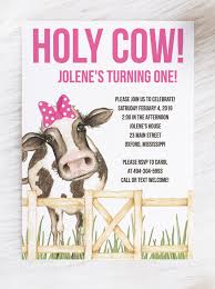 Excited To Share This Item From My Etsy Shop Jolene Vertical Cow Birthday Invitation Girl Editable B In 2020 Cow Birthday Parties Cow Birthday Girls Farm Birthday