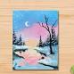 Paint Nite at City Loafers at The Current Davenport: Snowy Winter Stream