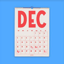 2016 Calendars Risotto Wall Calendar Design Risograph Print Calendar Design