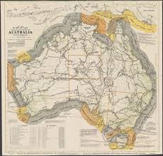 Map Of The Discovery And Exploration Of Australia 1519 To 1901 By Sea And Land 1927 Australia Map Map Old Maps