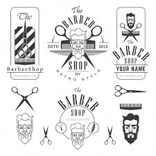 Black And White Barber Pole Meaning Set Of Vintage Barber Shop By Art69m Creativework247 Coiffeur Barbier