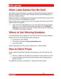 3 Mt User Games July06 By Montana Lottery Issuu