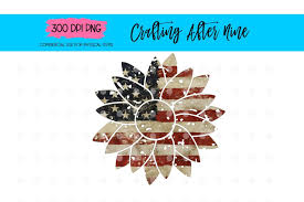 American flag sunflower | sublimation transfer. Sunflower Flag American Flag Usa Patriotic Clip Art 344774 Sublimation Design Bundles
