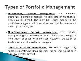 Selection of appropriate financial instruments (equities, bonds, funds, etf's, etc.) risk management (anticipated return. Introduction To Portfolio Management