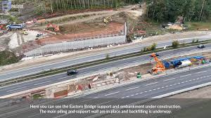 M25 and A3 Wisley interchange looks unrecognisable in video showing new  bridge works