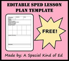 Editable Lesson Plan Template For Special Education Lesson Plan Templates Lesson Plan Template Free Special Education