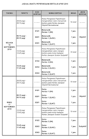 Selain ujian diagnostik sains upsr 2019…anda juga mungkin berminat dengan perkara di bawah !!!…. Jadual Waktu Peperiksaan Upsr 2019