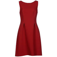 Prada Knee Length Dress 32 800 Rub Found On Polyvore Red Dress Short Red Sleeveless Dress Knee Length Dress