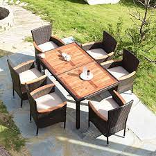 Tangkula 7 Pcs Outdoor Patio Dining Set Garden Dining Set Sale Backyardequip Com Garden Dining Set Outdoor Dining Set Patio Dining Set