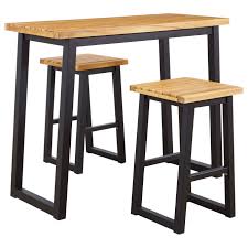 Maybe you would like to learn more about one of these? Signature Design By Ashley Town Wood Metal 3 Piece Counter Table Set With Acacia Wood Top And Seats Royal Furniture Outdoor Pub Dining Sets