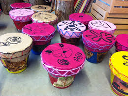 Djembe Afrique Pot En Terre Cuite Colle D Amidon Technique Serviettes Djembe Afrique Instrument De Musique Africain