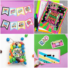It's too good to party! 80s Printables You Can Create With 100 Directions