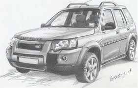 Tekeningen voor afdrukken voor kids 41. Tekening Auto Zwart Wit Land Rover Portret Je Nl Flickr