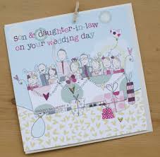 Happy anniversary son and daughter in law greetings card budbloomandbee 5 out of 5 stars (136) $ 3.69. Son And Daughter In Law Wedding Or Anniversary Card By Molly Mae Notonthehighstreet Com