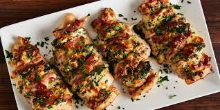 Gently press stuffing down and fold over other side of chicken breast. Best Bacon Spinach Stuffed Chicken Recipe How To Make Bacon Spinach Stuffed Chicken