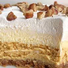 Pumpkin Cheesecake Pudding Dessert Layers Of Cinnamon Teddy Grahams Crust Pumpkin Cheesecake Vanilla P Desserts Pudding Desserts Pumpkin Recipes Dessert