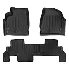 Smartliner Custom Fit Floor Mats 2 Row Liner Set Black For Traverse Enclave Acadia Outlook With 2nd Row Bench Seat Click Im Floor Mats Flooring Bench Seat