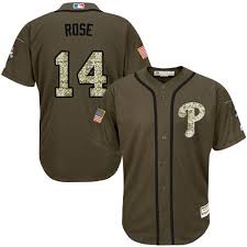 Rose had been voted by fans to be inducted into the team's wall. Phillies 14 Pete Rose Green Salute To Service Stitched Mlb Jersey At Reasonable Price Purchase Now