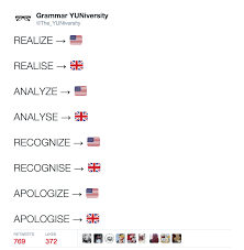 The Yuniversity Here Are More Words That Differ In Spelling